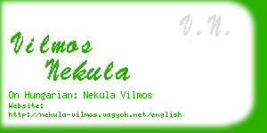 vilmos nekula business card